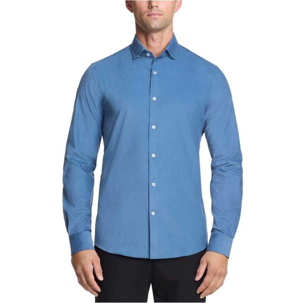 Michael Kors Mens Slim Fit Corduroy Button Down Dress Shirt, NWT
